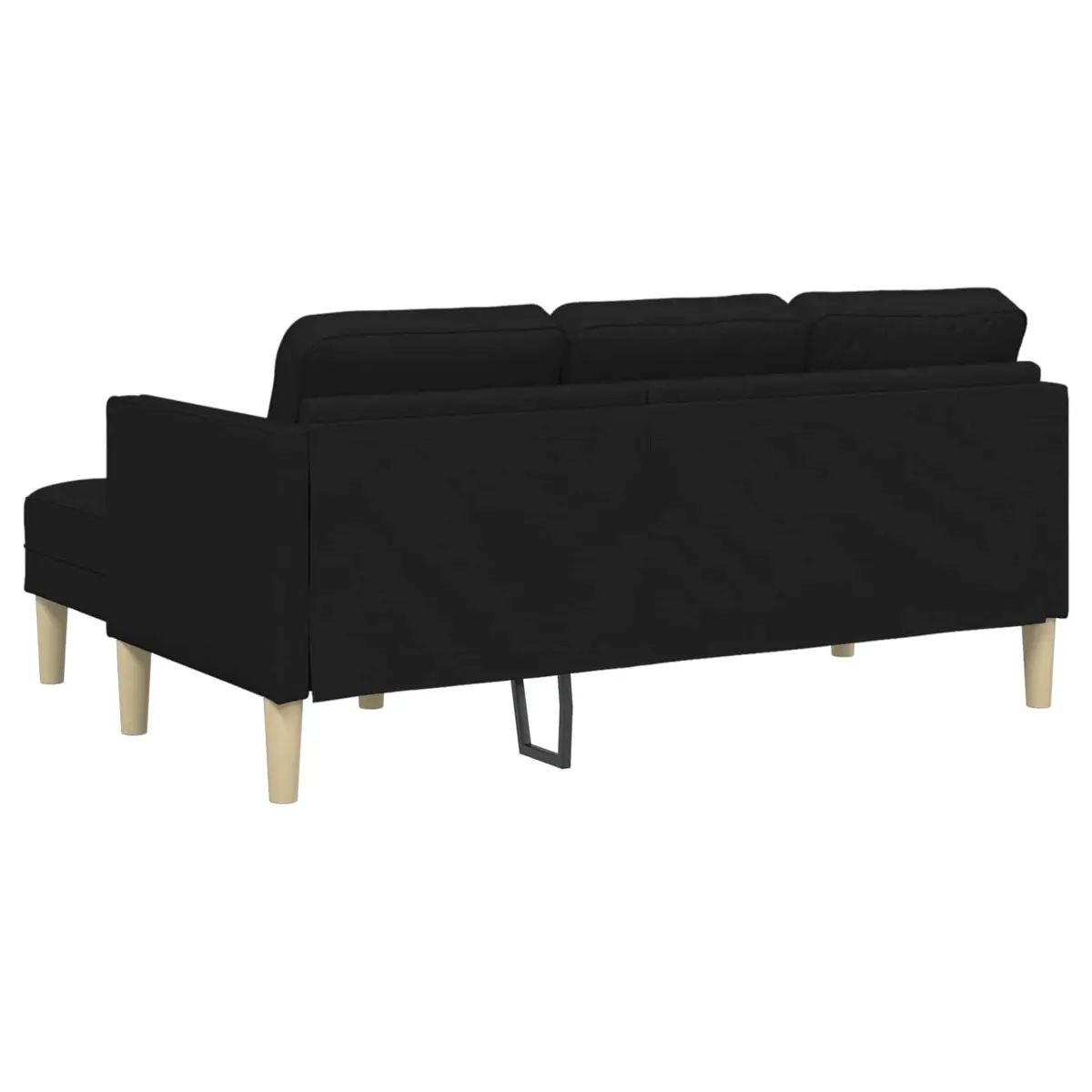 Black Modular Sofa Set 2 Pieces Polyester