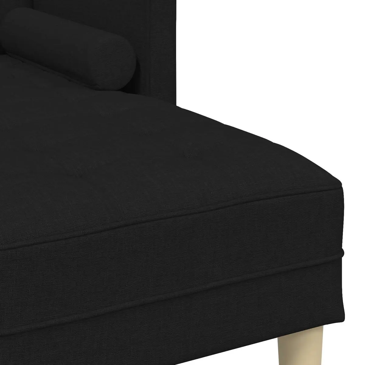 Black Modular Sofa Set 2 Pieces Polyester