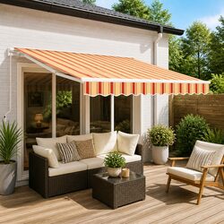 High-Quality Yellow Retractable Awning 300 x 250 cm