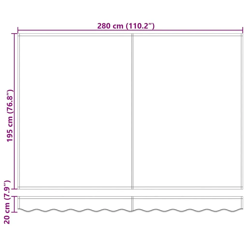 Yellow Retractable Awning 300 x 250 cm