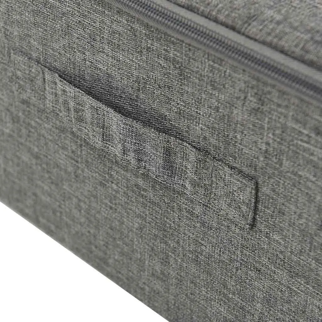 Storage Boxes Fabric Foldable 70x40x18cm Anthracite 2 pcs