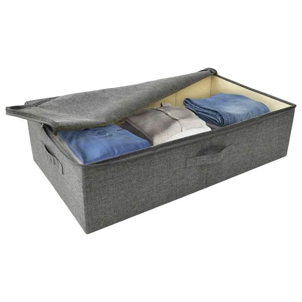 Storage Boxes Fabric Foldable 70x40x18cm Anthracite 2 pcs