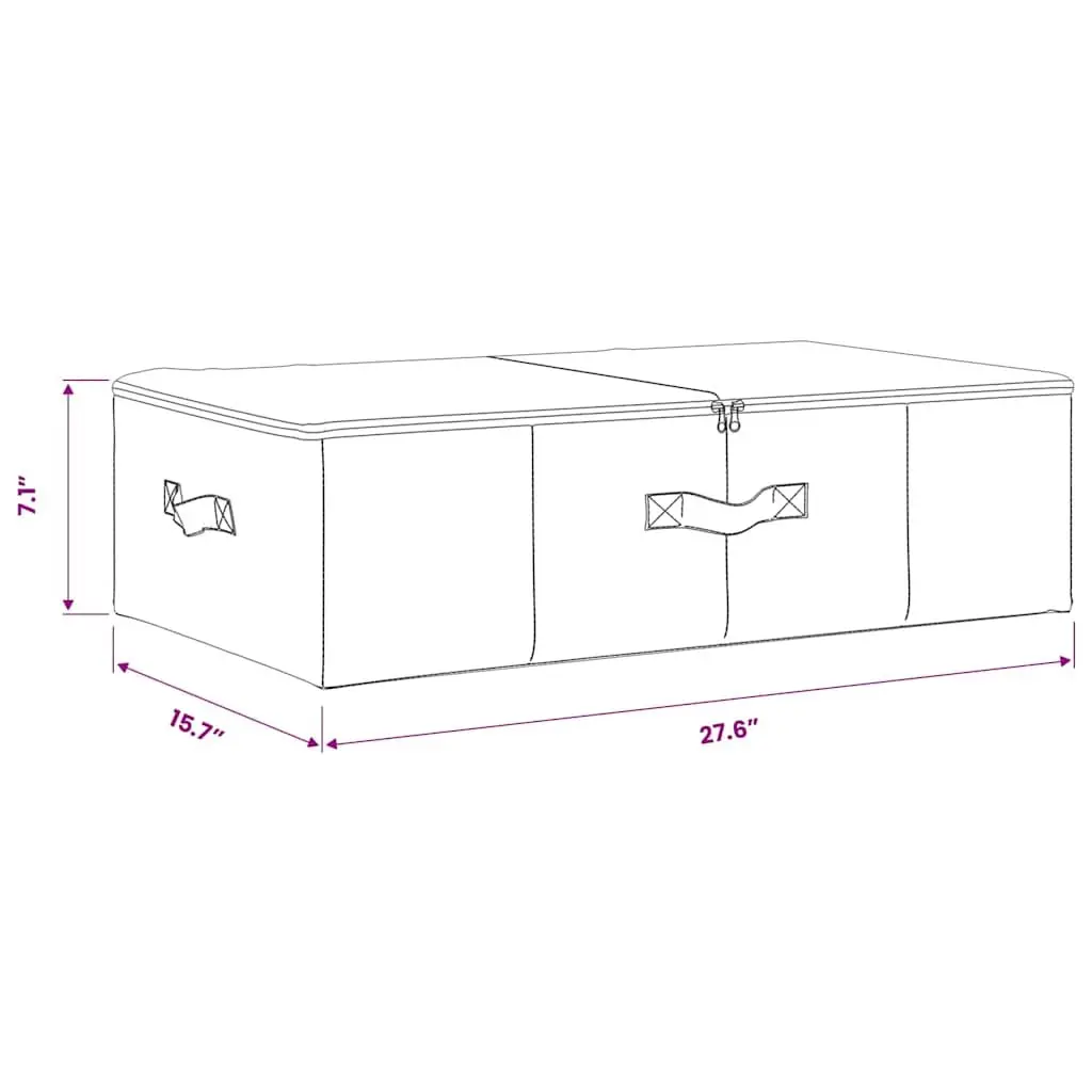 Foldable Storage Box 70x40x18cm in Cream