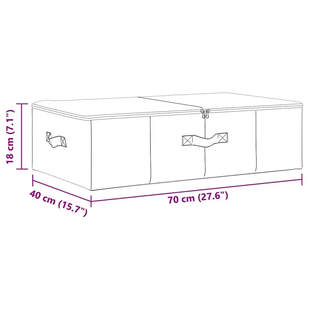 Foldable Storage Box 70x40x18cm in Cream