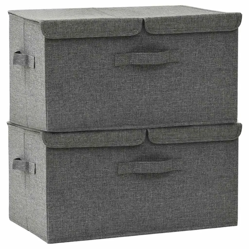 Fabric Storage Boxes 2 pcs Anthracite 50x30x25 cm