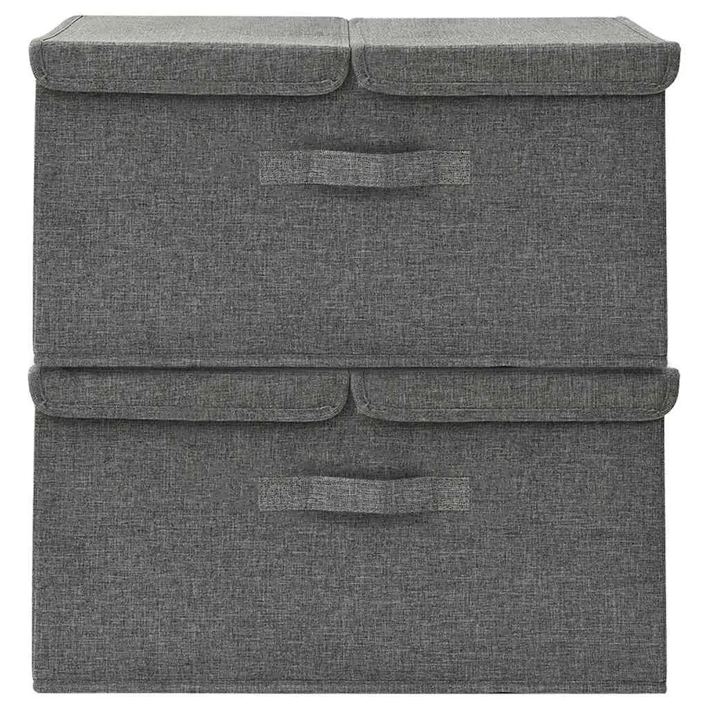 Fabric Storage Boxes 2 pcs Anthracite 50x30x25 cm