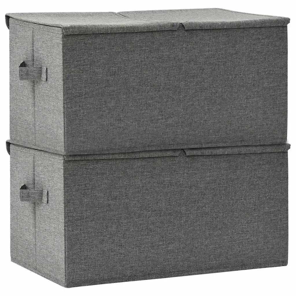 Fabric Storage Boxes 2 pcs Anthracite 50x30x25 cm