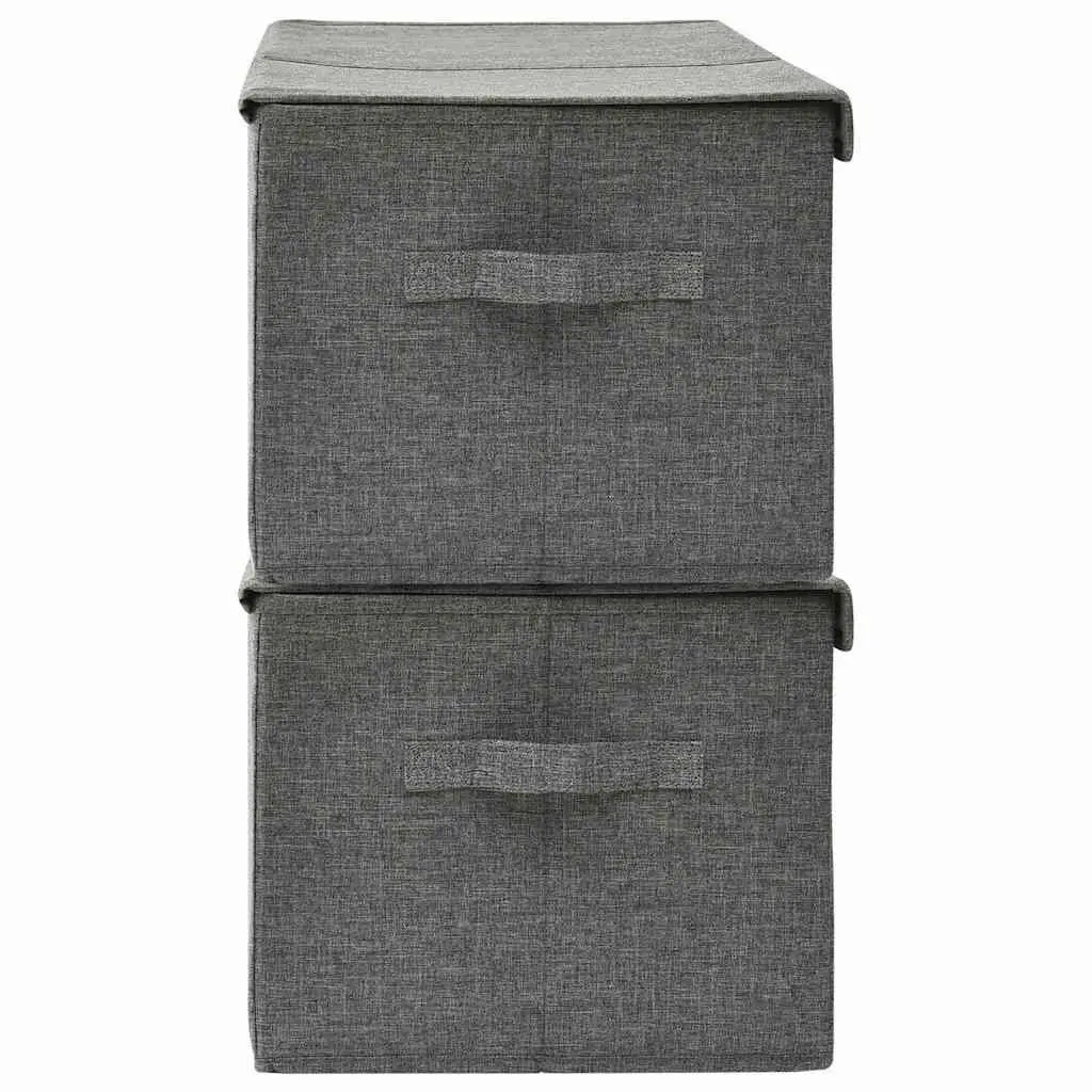 Fabric Storage Boxes 2 pcs Anthracite 50x30x25 cm
