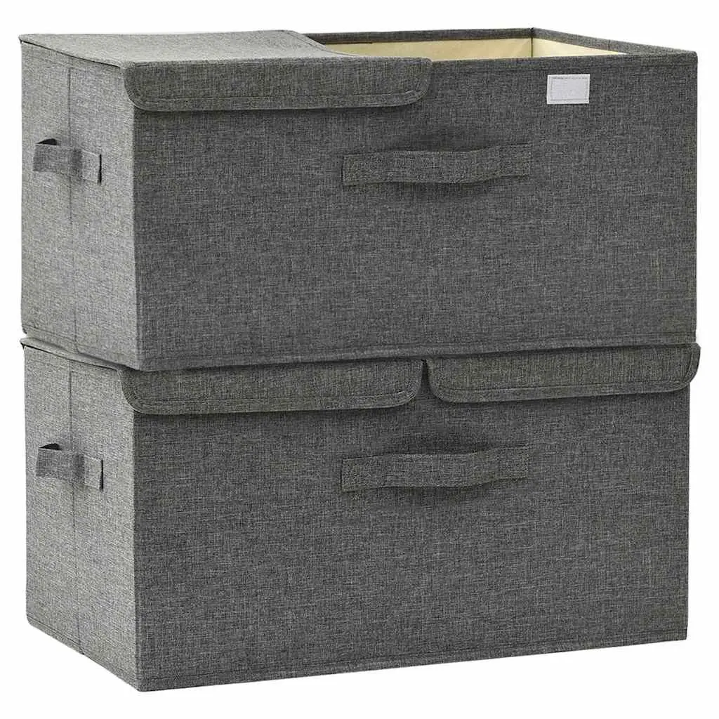 Fabric Storage Boxes 2 pcs Anthracite 50x30x25 cm