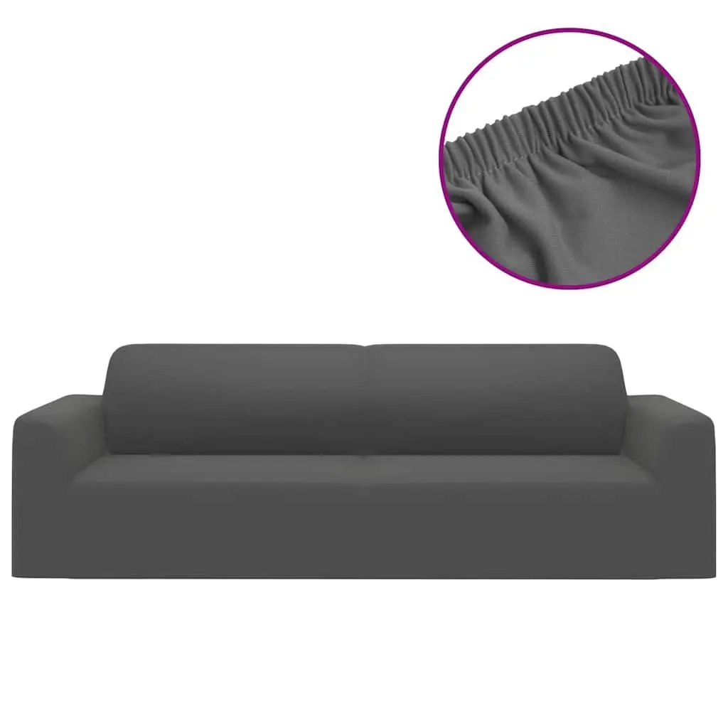 3-Seater Couch Slipcover in Anthracite Polyester