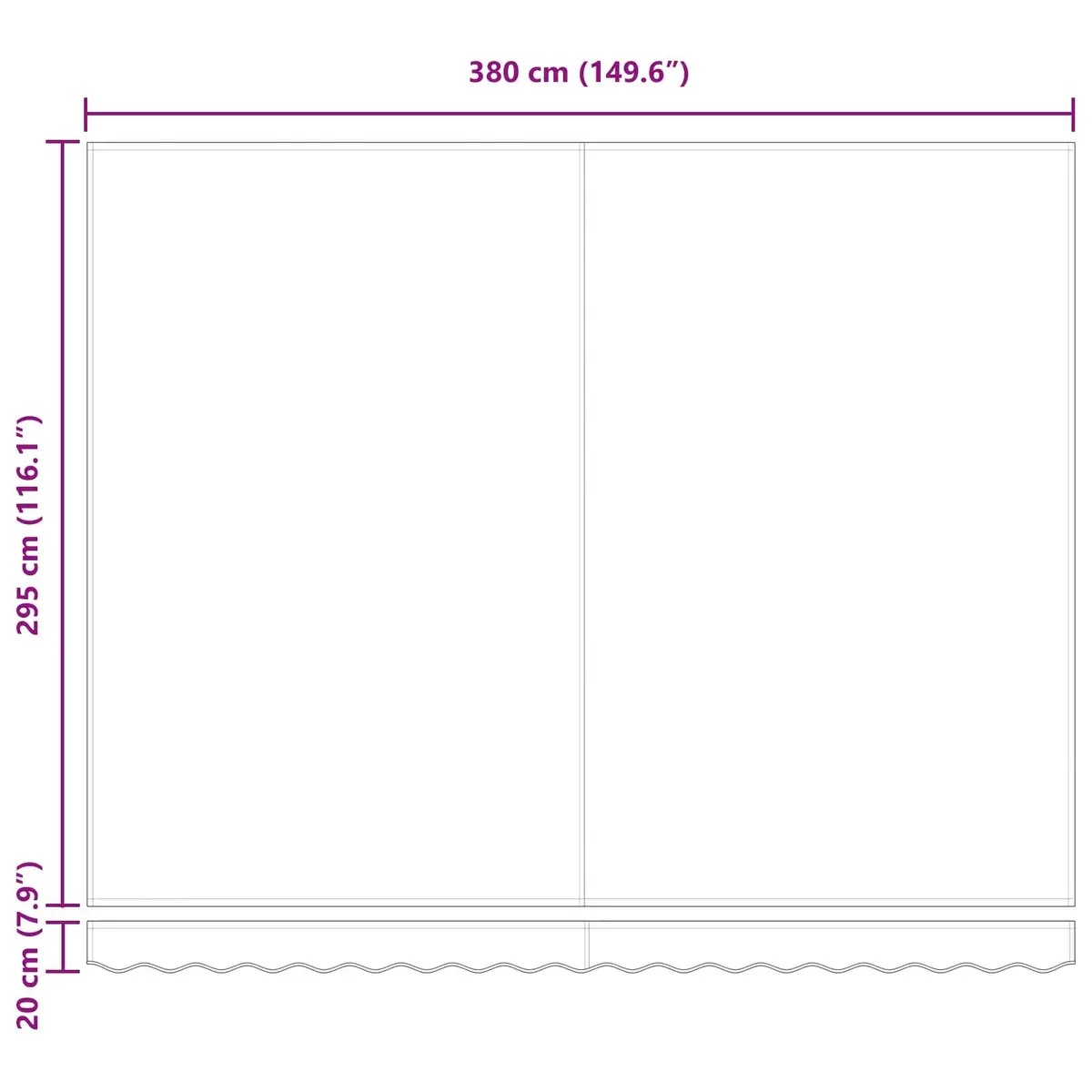 Beige Retractable Awning 400 x 300cm Manual Crank