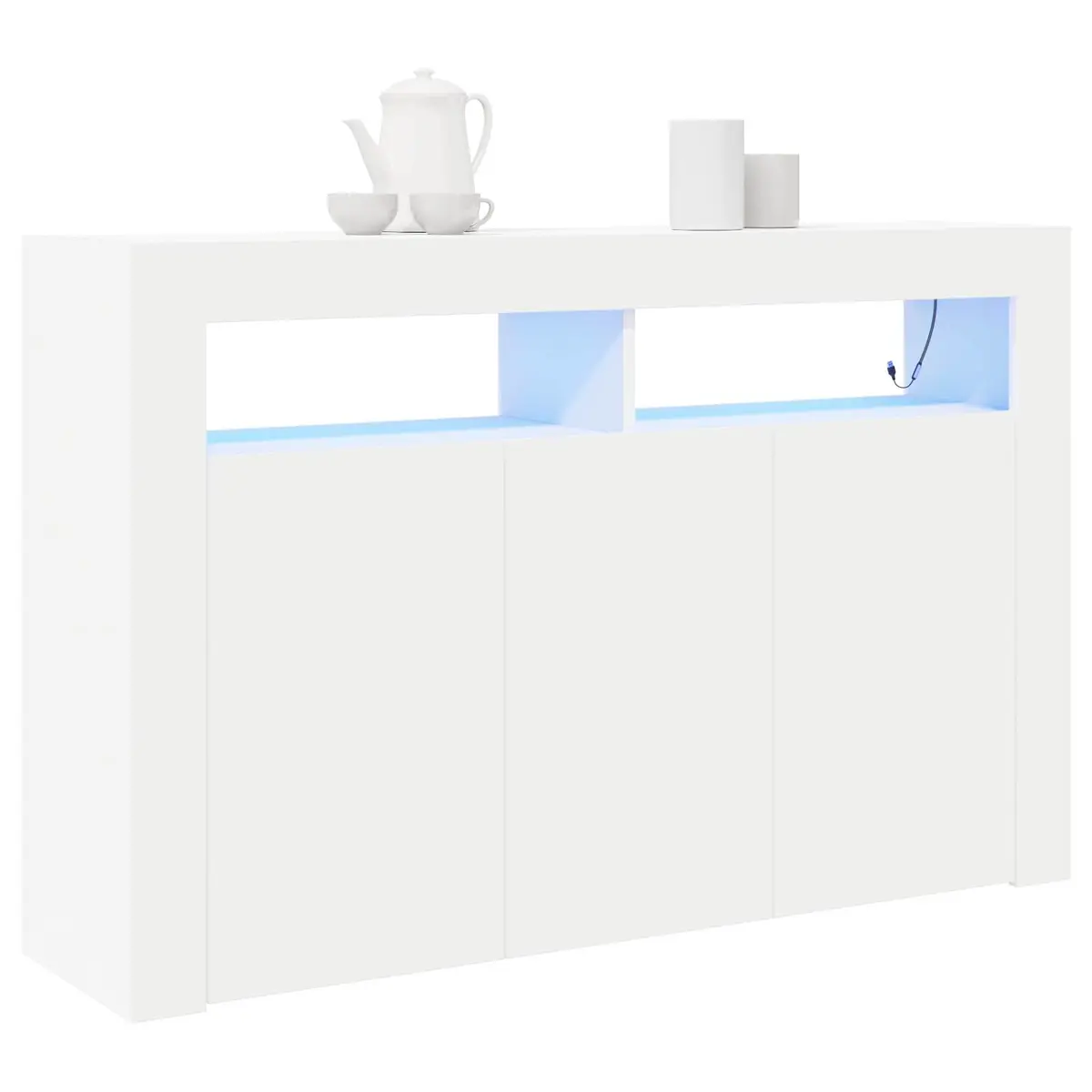 White Sideboard with RGB LED Lights