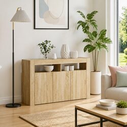 Standout Sonoma Oak Sideboard with RGB LED Lighting