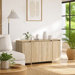 Sonoma Oak Sideboard Storage Cabinet 135cm Modern Furniture