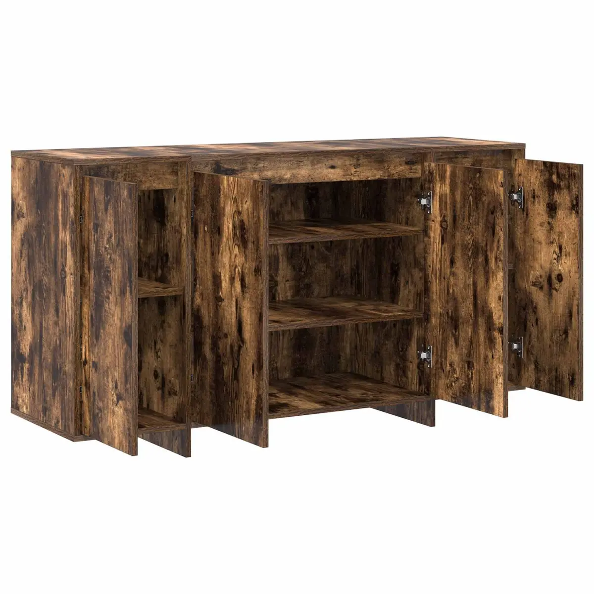 135cm Brown Engineered Wood Sideboard Storage Cabinet