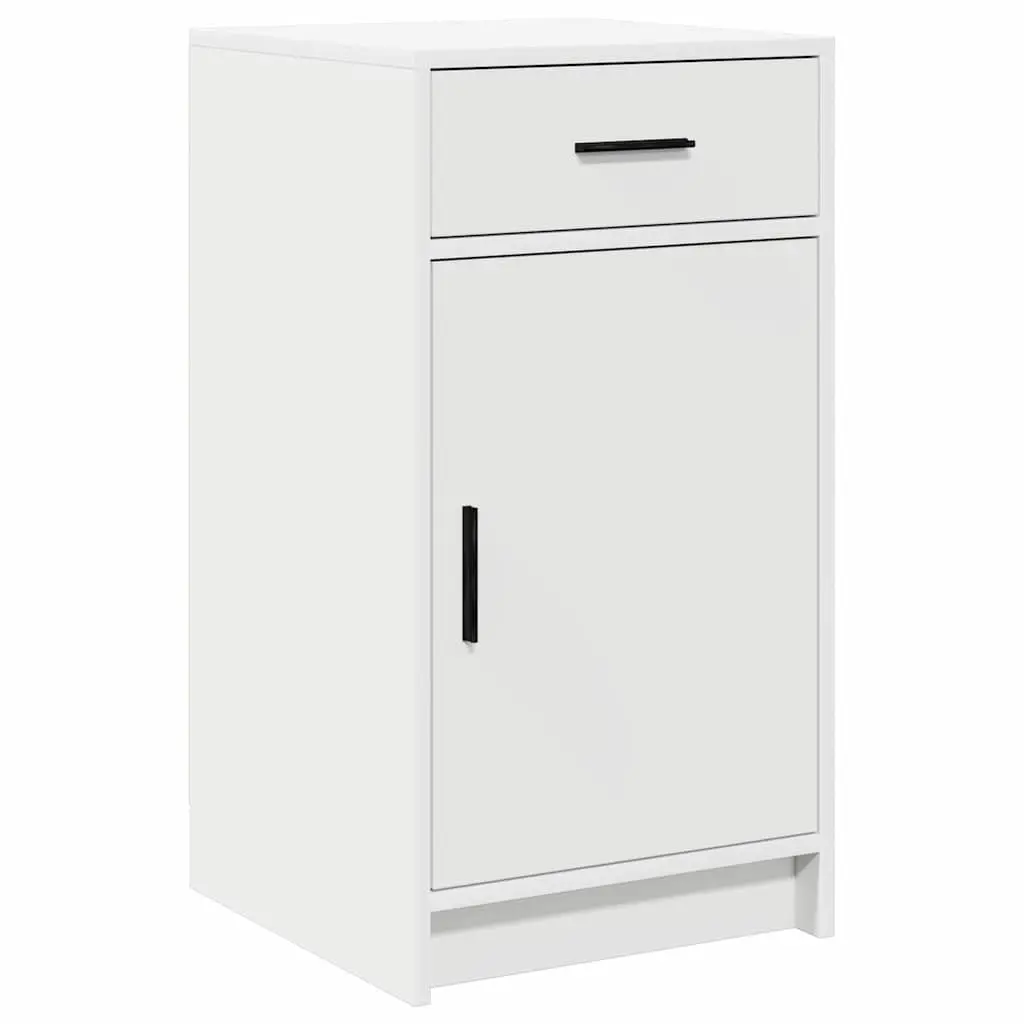 Dressing Table with LED Strip Lights 2 pcs White Modern Bedroom Vanity Storage