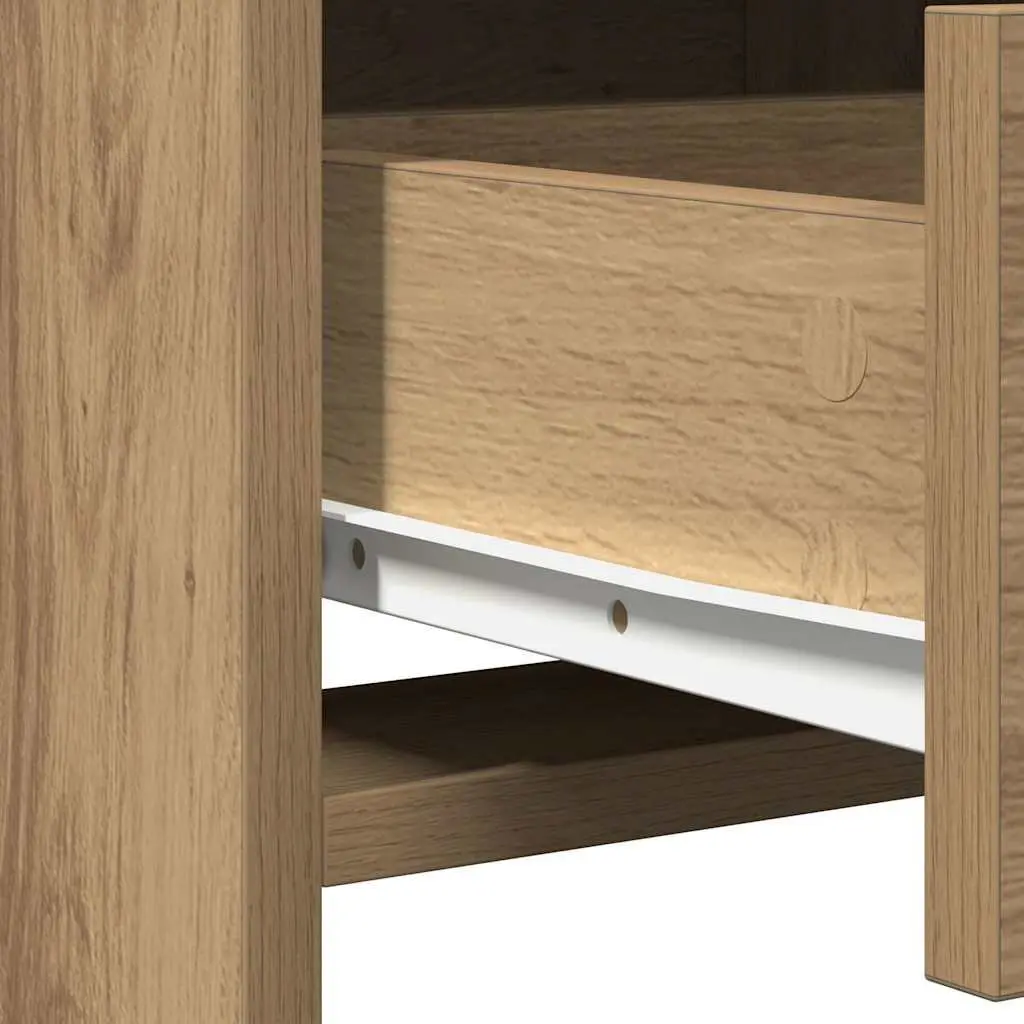 Dressing Table Set Engineered Wood Acrylic 3 Piece Brown