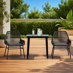 Premium 3-Piece Garden Dining Set with Cushions