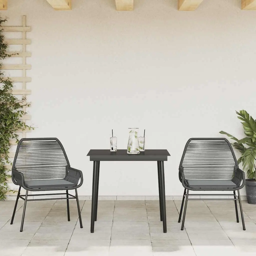3-Piece Garden Dining Set with Cushions