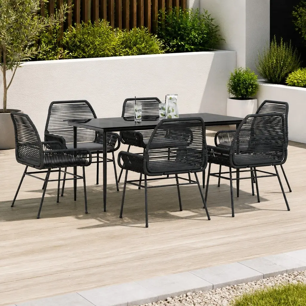 7 Piece Garden Dining Set with Cushions