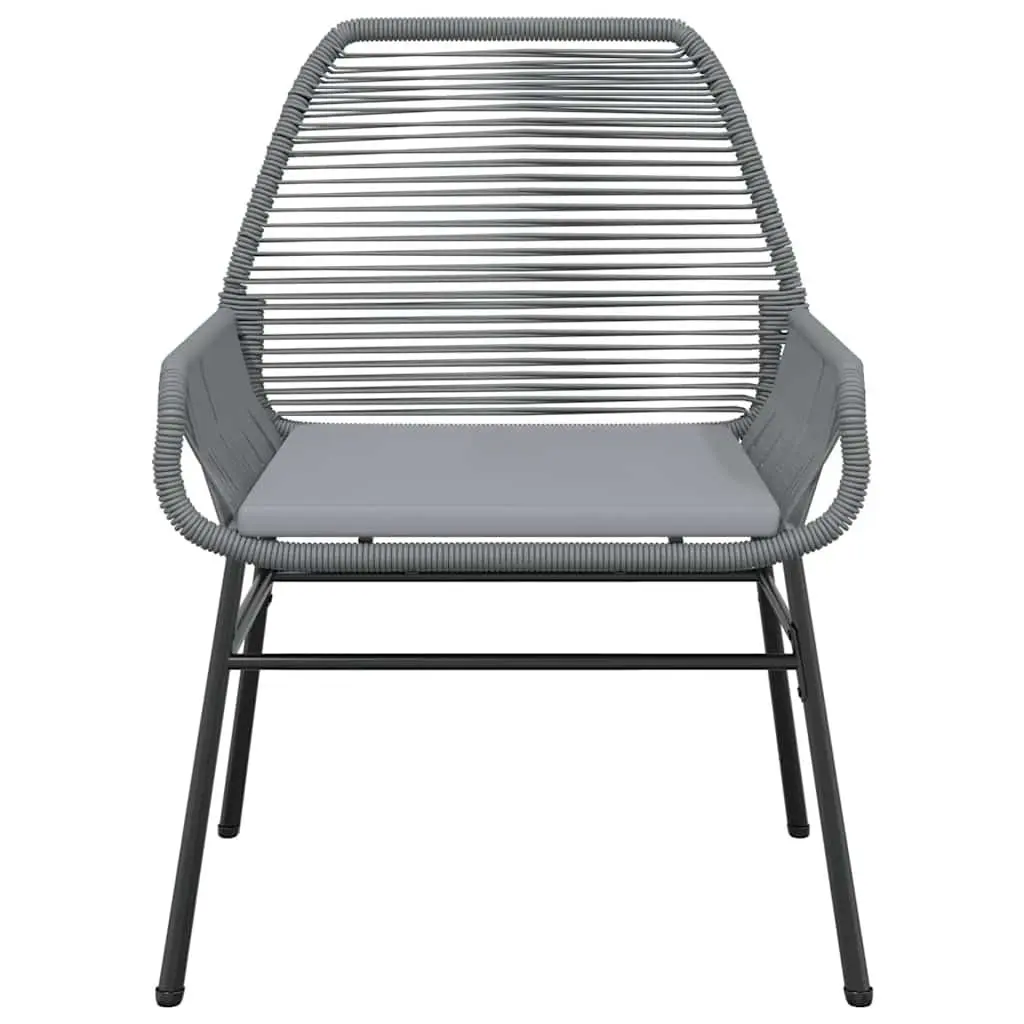 5 Piece Garden Dining Set with Grey Poly Rattan