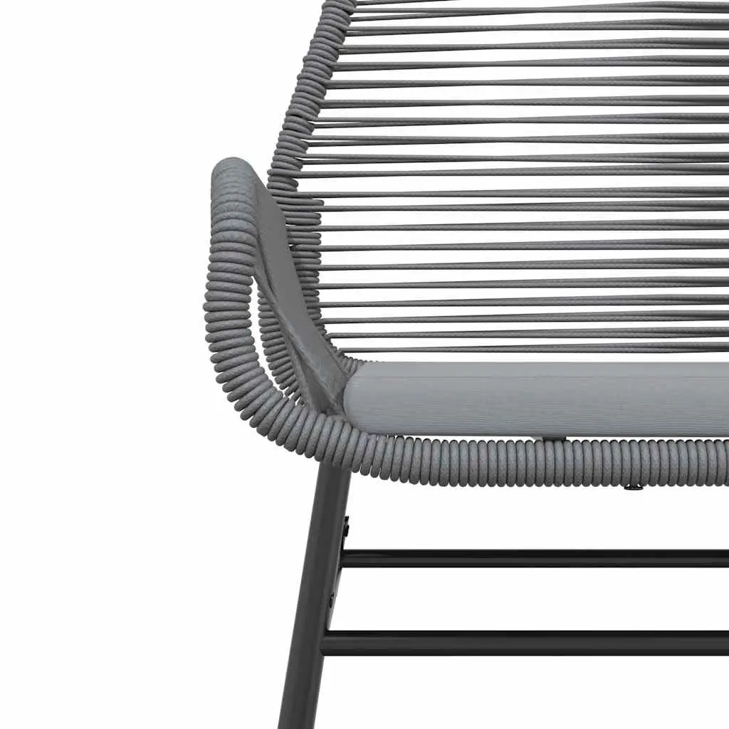 5-Piece Outdoor Dining Set with Grey Poly Rattan