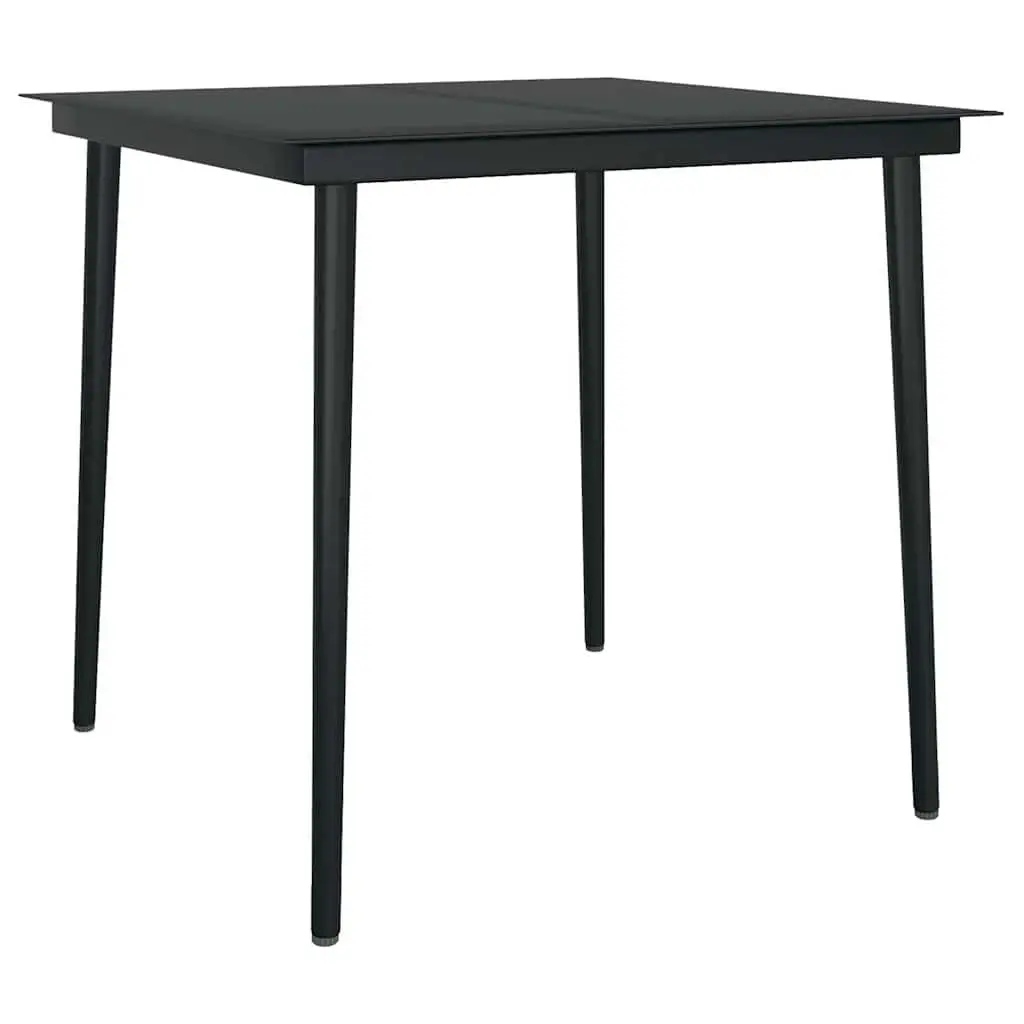 5 Piece Garden Dining Set with Glass Table