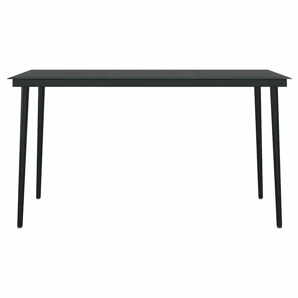 5 Piece Garden Dining Set with Glass Top