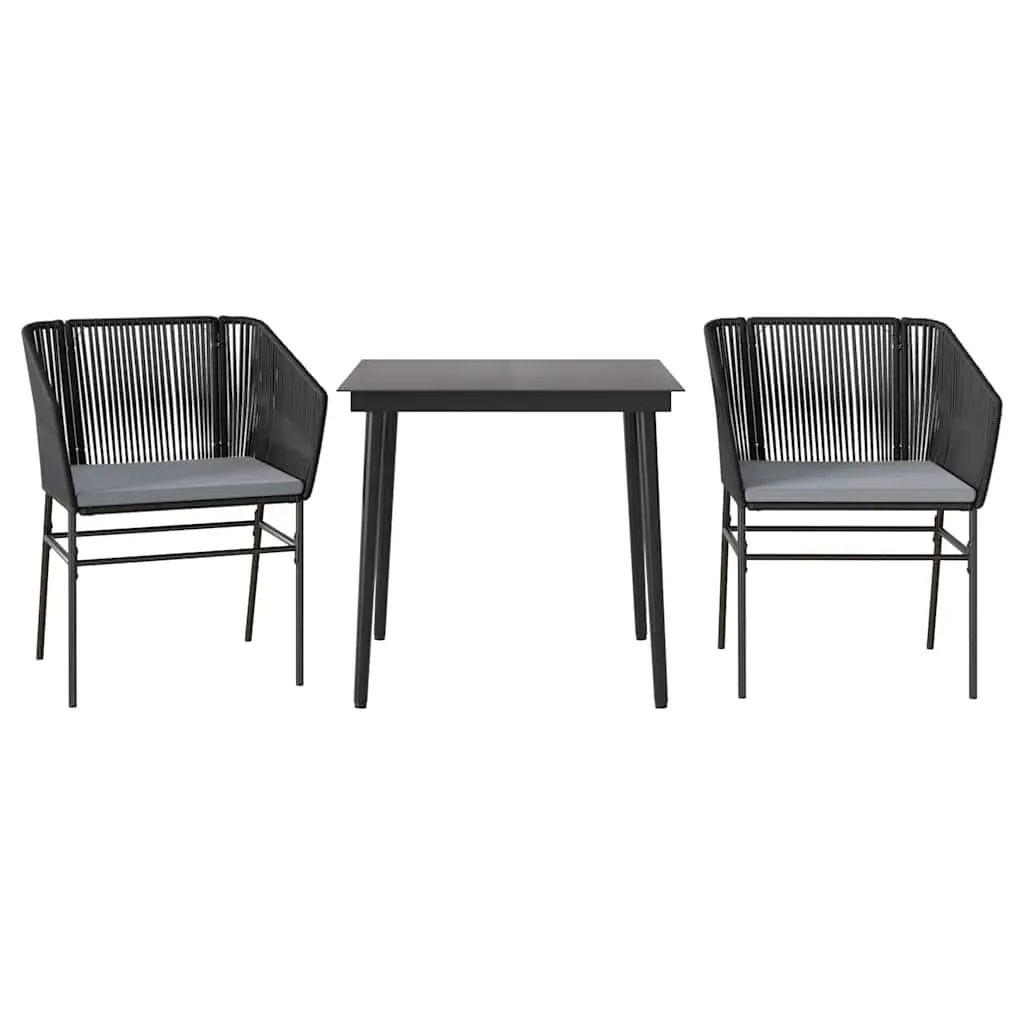 3 Piece Garden Dining Set with Cushions