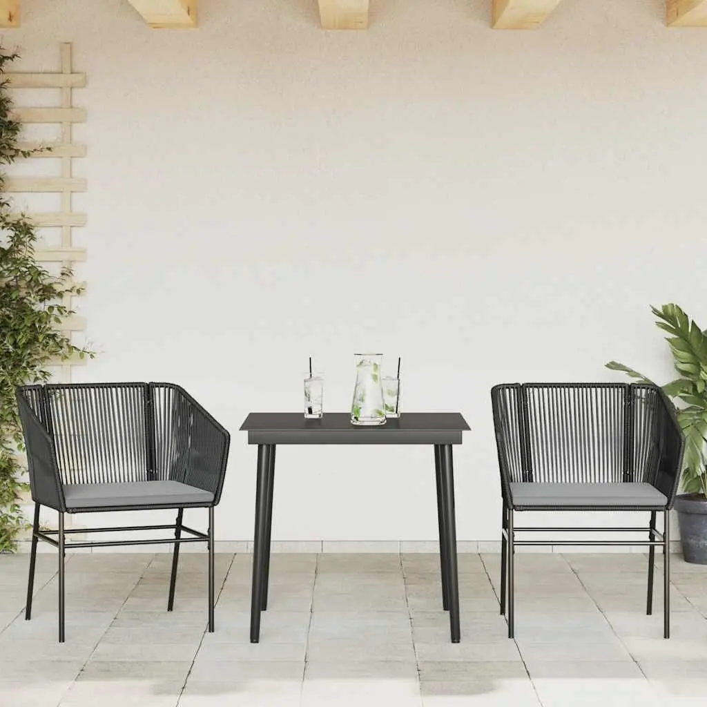 3 Piece Garden Dining Set with Cushions