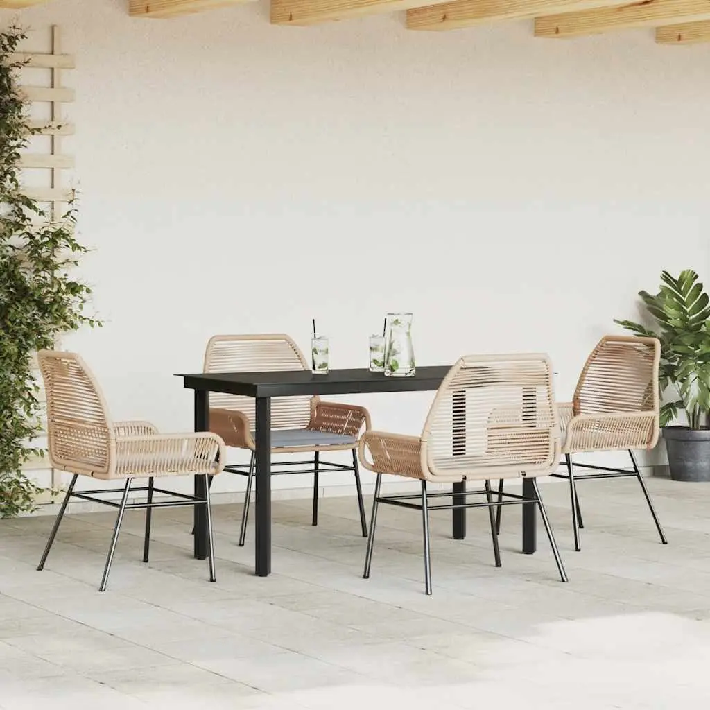 5 Piece Garden Dining Set with Cushions