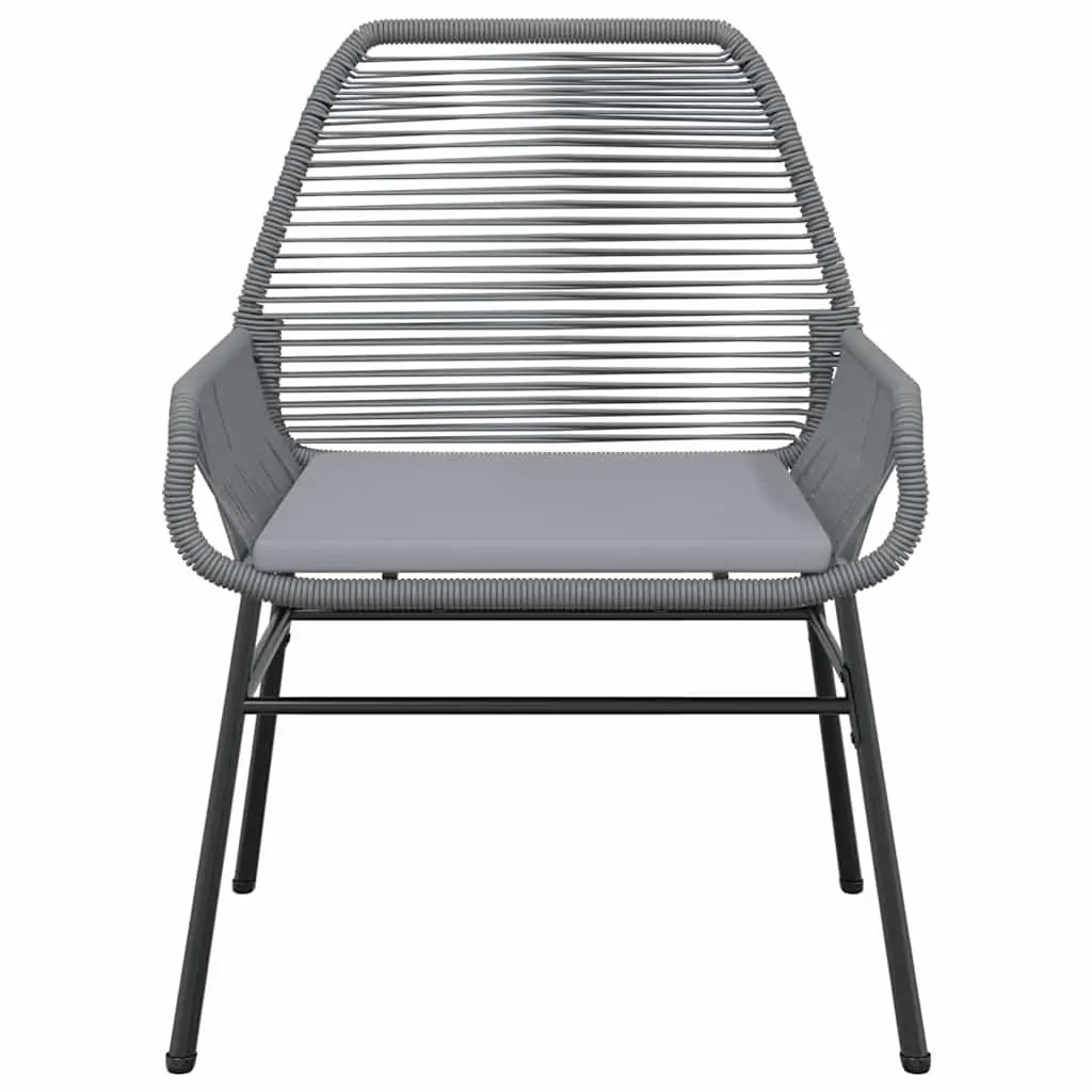 5 Piece Grey Poly Rattan Garden Dining Set