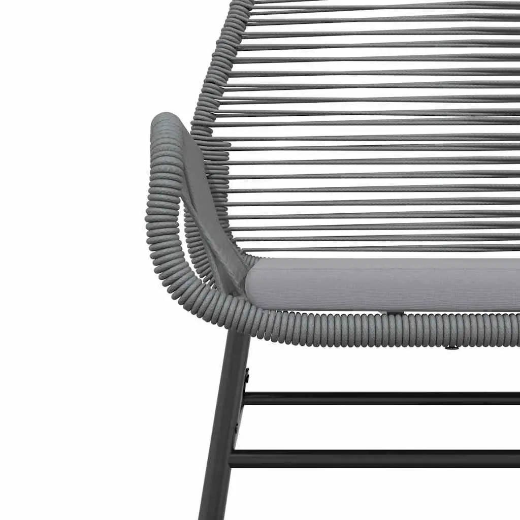 5 Piece Grey Poly Rattan Garden Dining Set