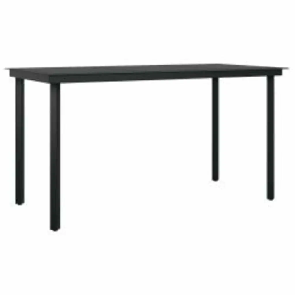 Brown Garden Dining Set with Glass Table