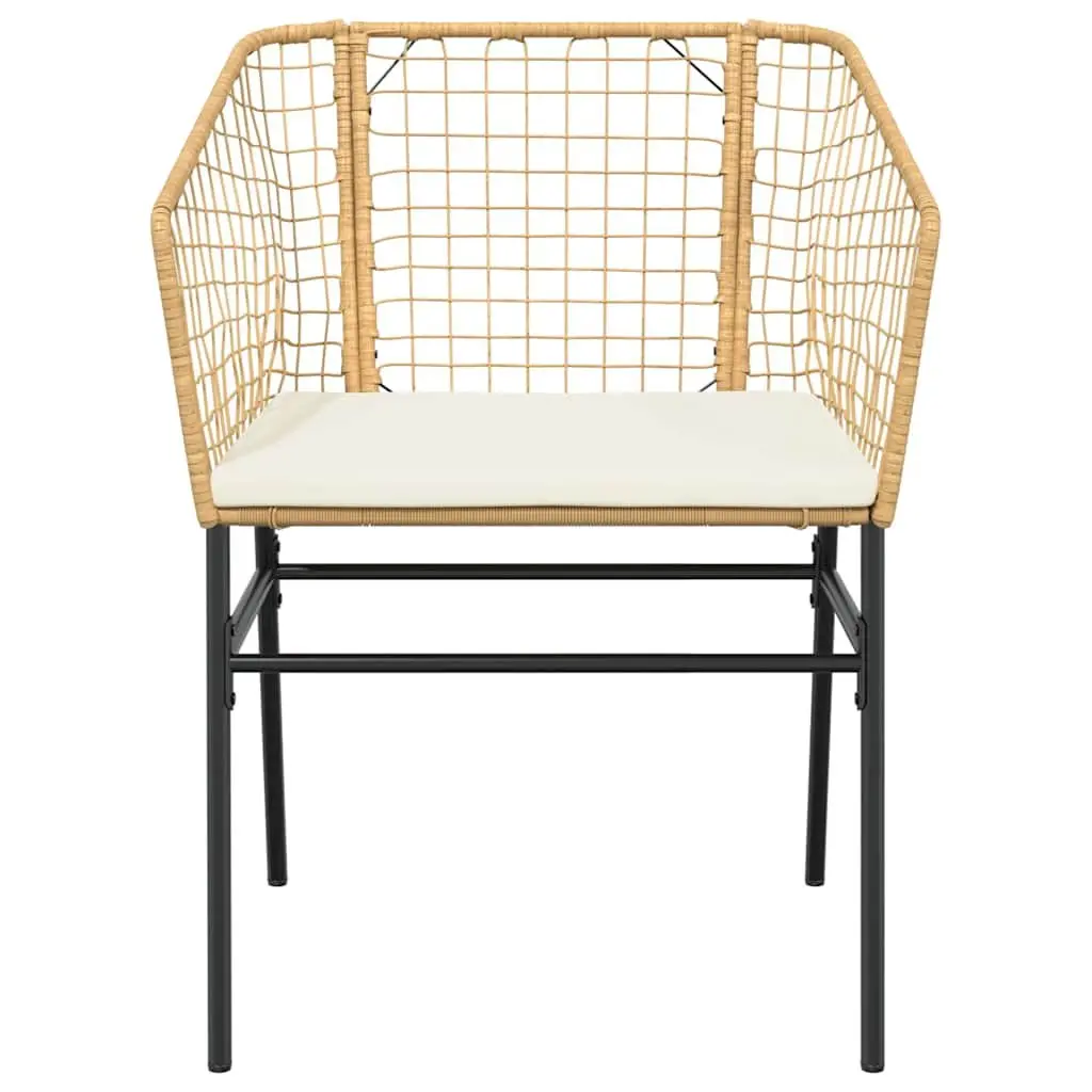 Brown Garden Dining Set with Glass Table