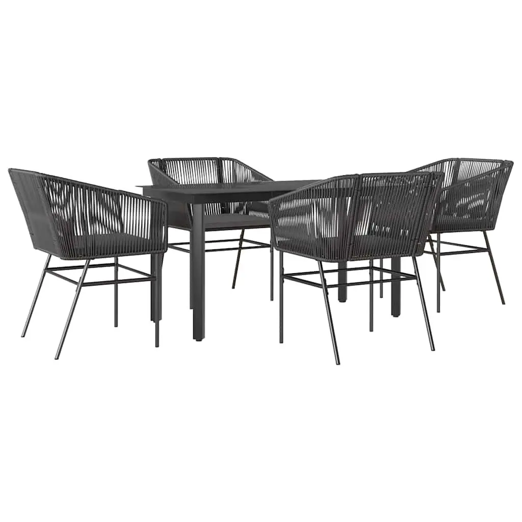 5-Piece Garden Dining Set with Cushions
