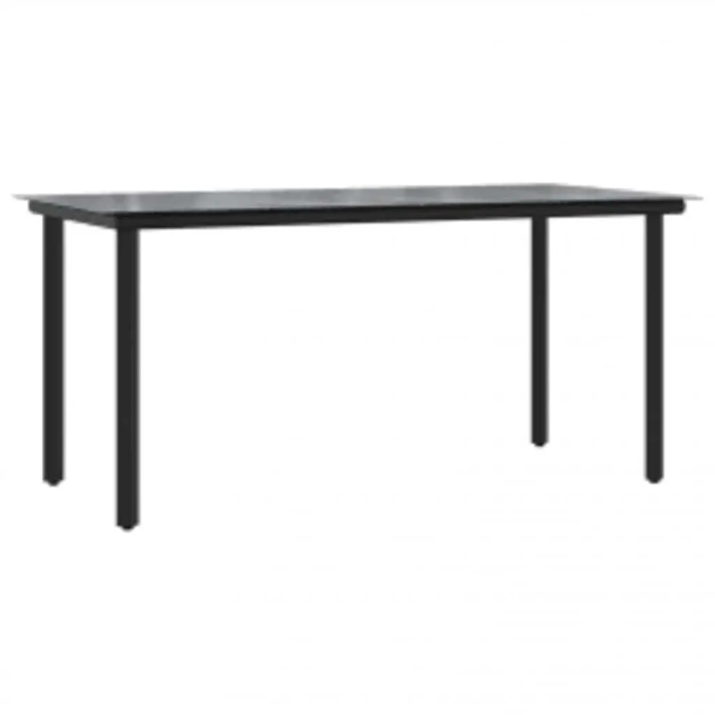 7 Piece Garden Dining Set with Glass Table