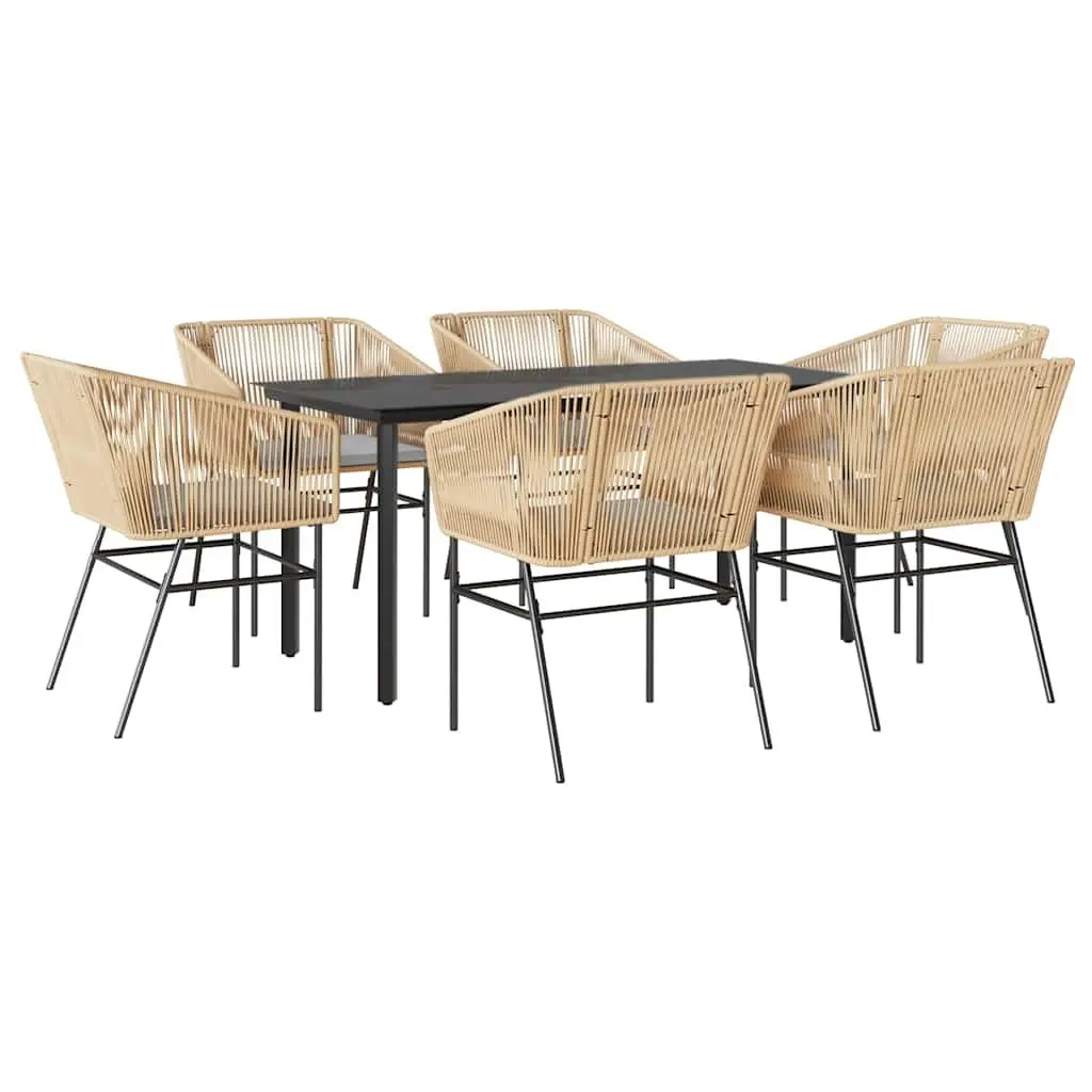 7 Piece Outdoor Dining Set with Cushions