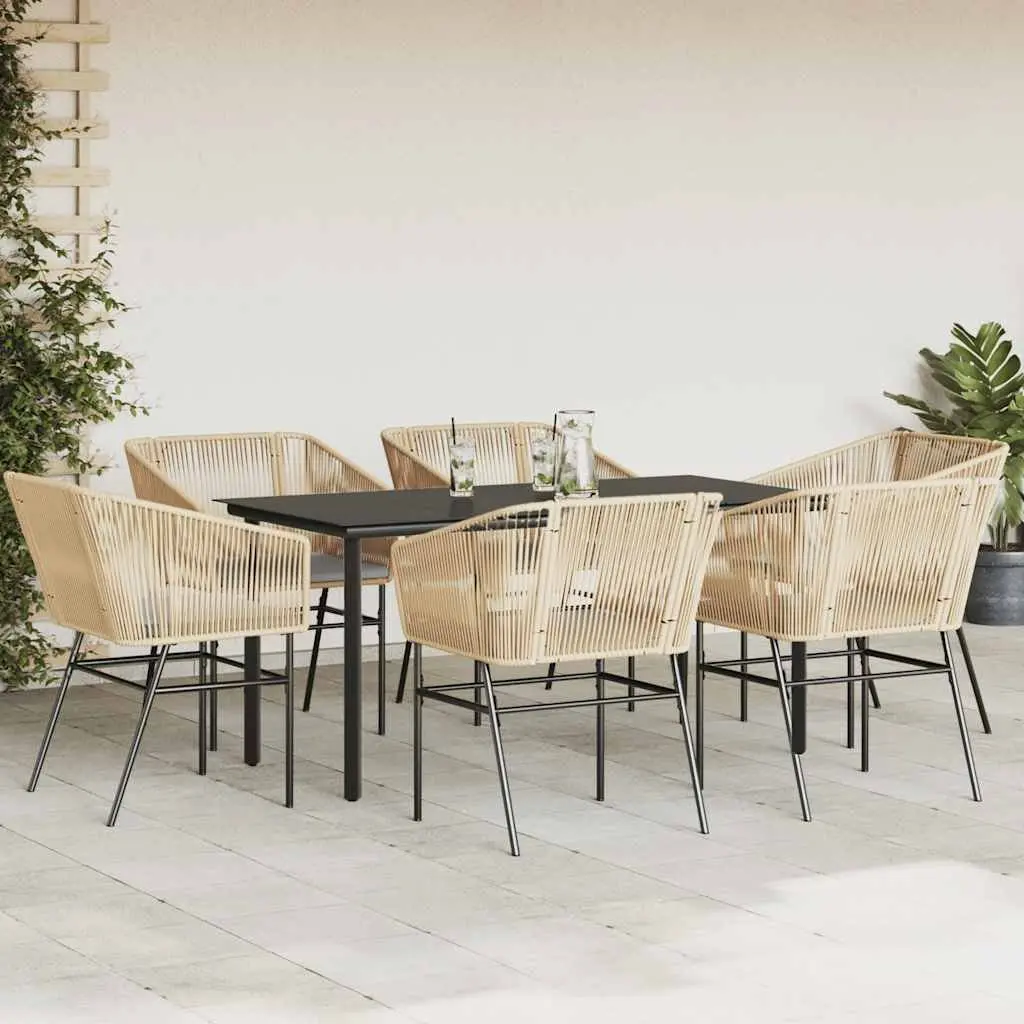 7 Piece Outdoor Dining Set with Cushions