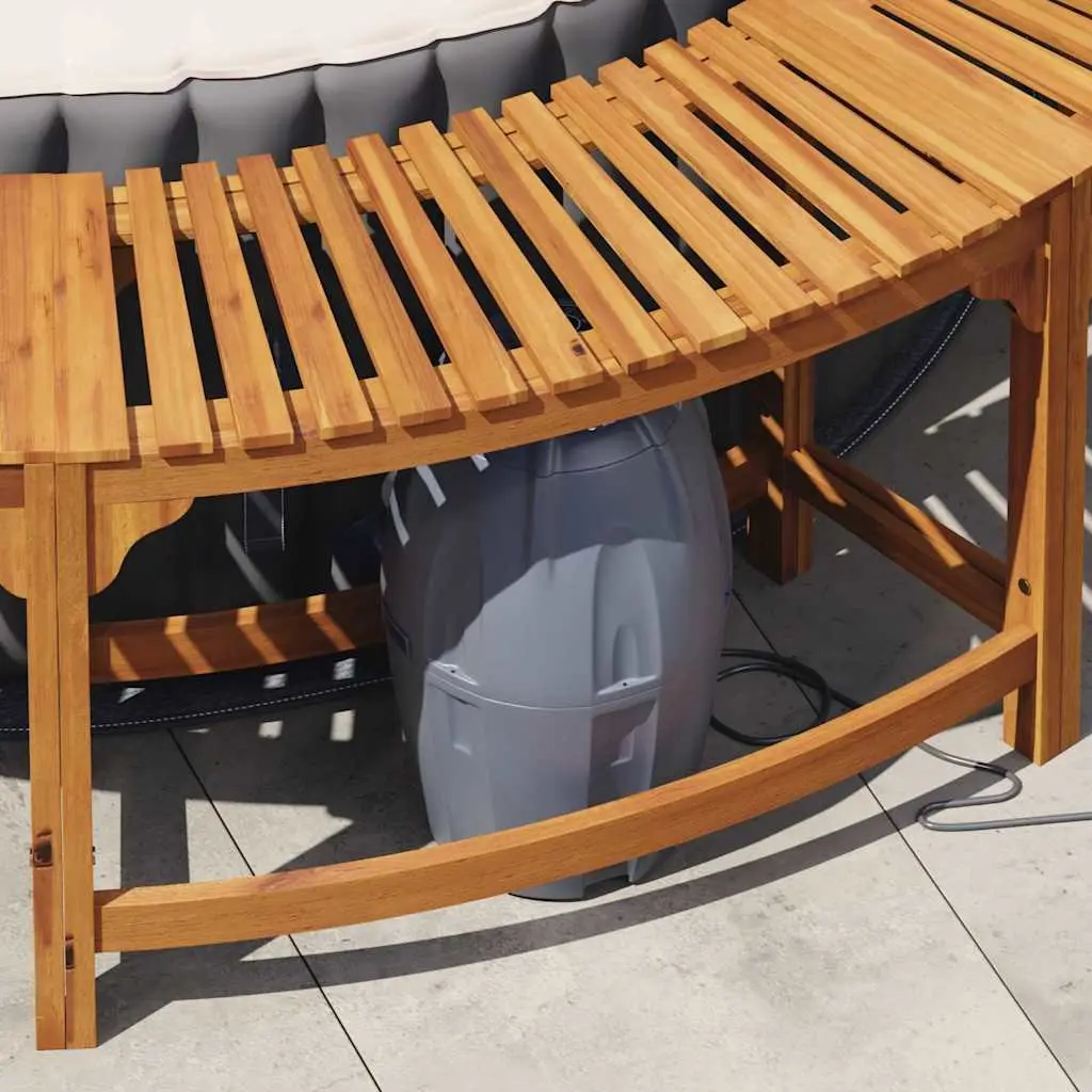 Hot Tub Surround Solid Acacia Wood 275cm Diameter Brown