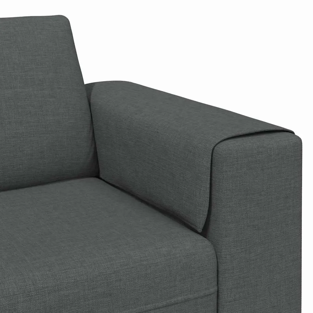 Modern Living Room Couch Dark Grey Polyester Furniture Sofa 250cm