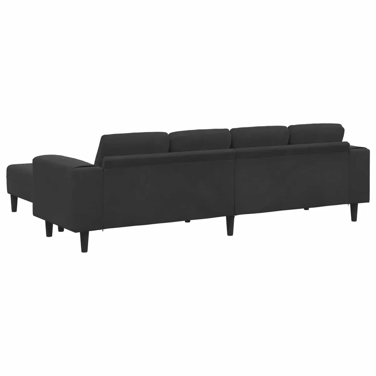 Sofa Polyester 3 Piece Black Modern Living Room Couch
