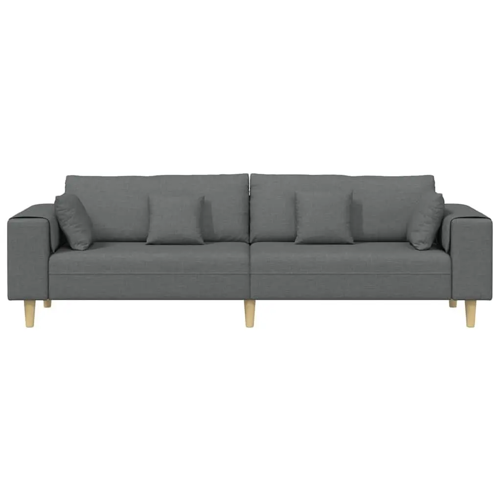 Sofa Fabric Grey 250cm Spring Support