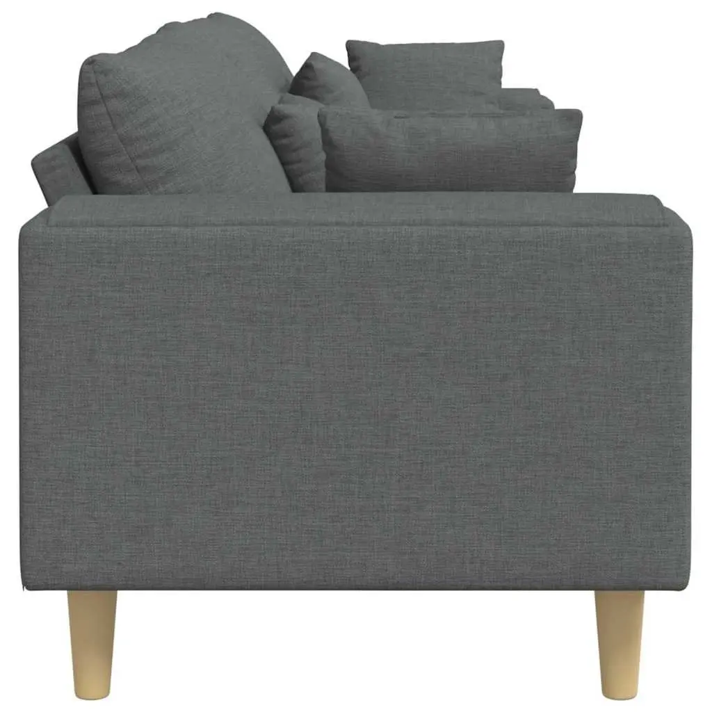 Sofa Fabric Grey 250cm Spring Support