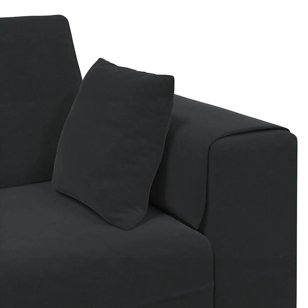 Sofa Velvet 250x77x76cm Black