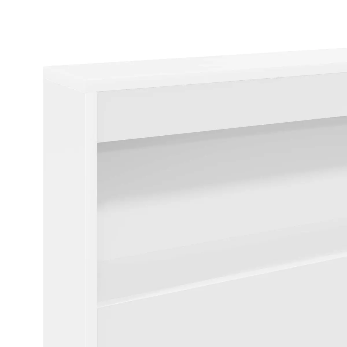 White Modern Storage Headboard with Shelves 160cm