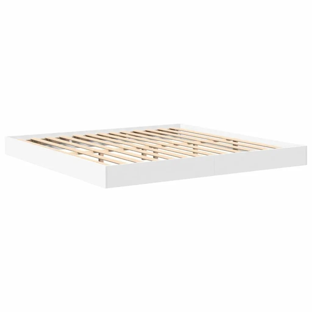 White Bookcase Bed with Headboard 180 x 200 cm