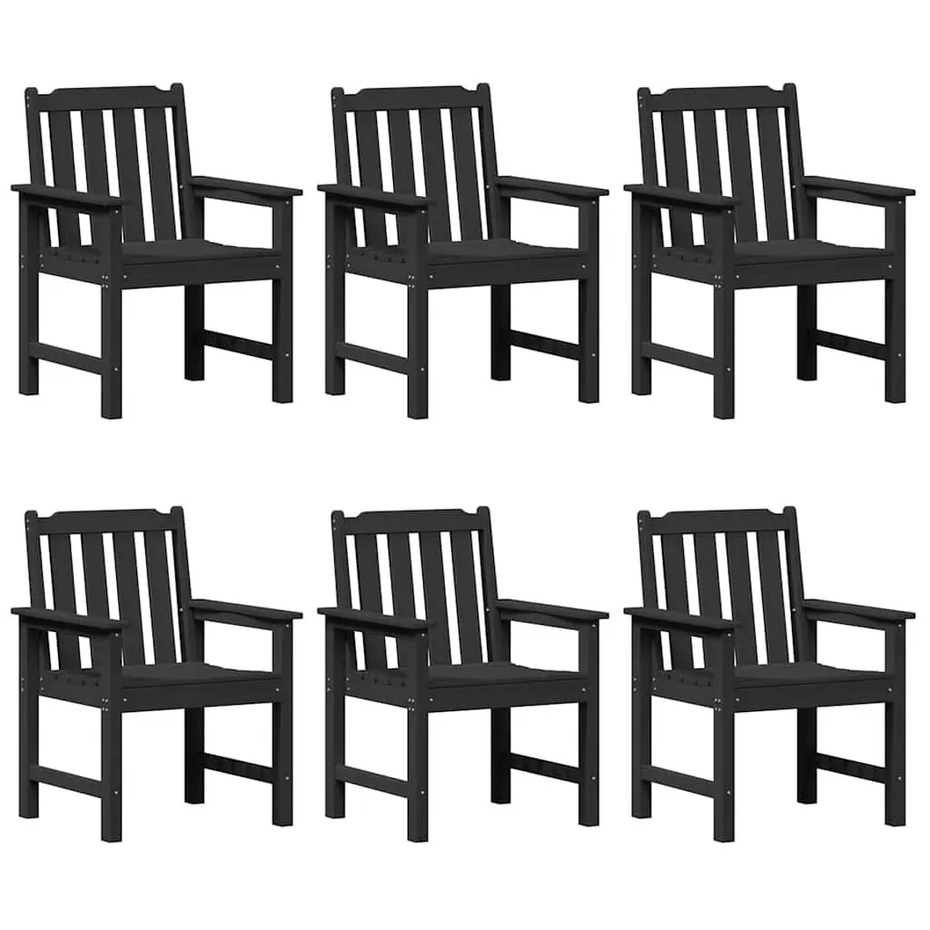 Outdoor Garden Chair Set Polyethylene 65.5x59x88cm Black