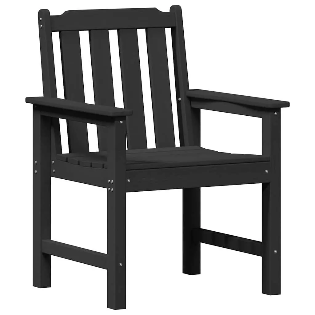 Outdoor Garden Chair Set Polyethylene 65.5x59x88cm Black