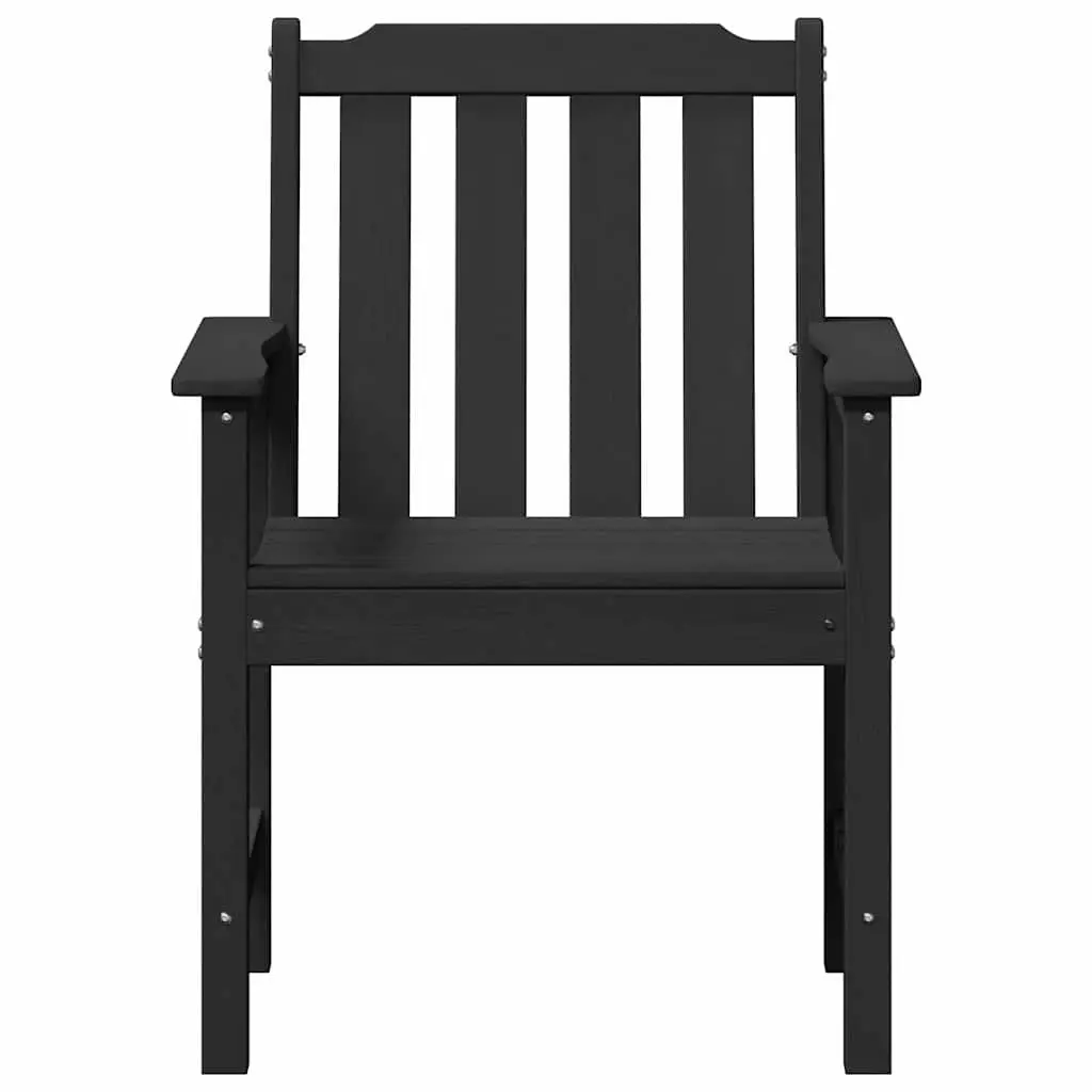 Outdoor Garden Chair Set Polyethylene 65.5x59x88cm Black